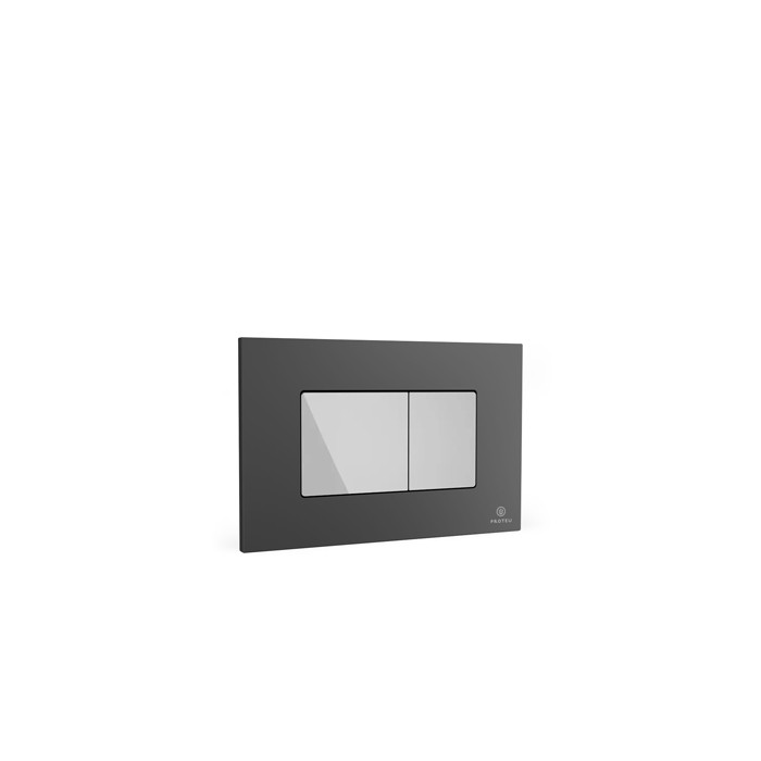 Proteu® Foz Placa de descarga preto mate c/cromado Proteu® Foz Placa de descarga preto mate c/cromado