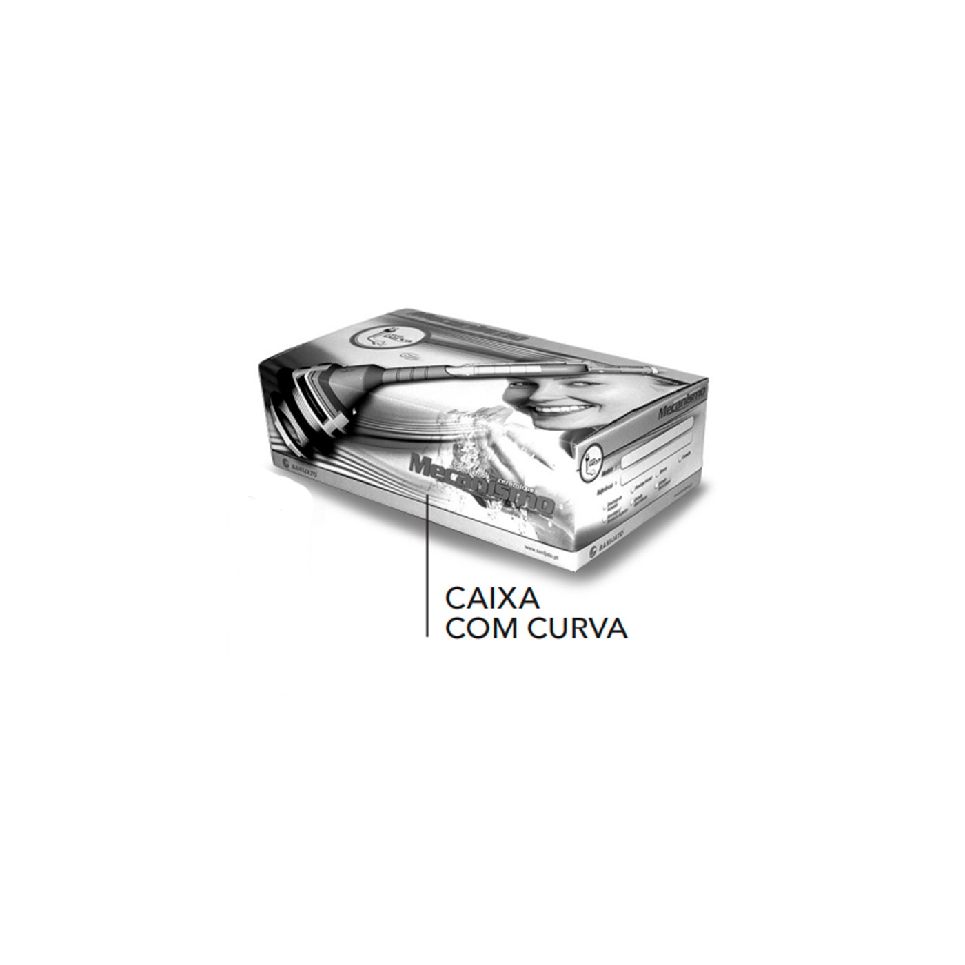 Ferragem Descarga Digital com Curva Branco Ferragem Descarga Digital com Curva Branco