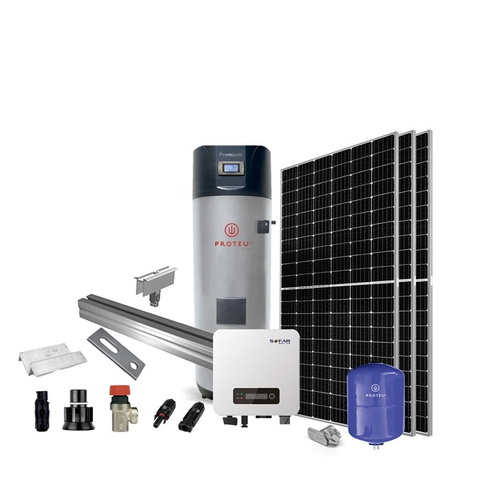 Proteu® Kit Fotovoltaico 1000 W C/Bomba de Calor 300 L
